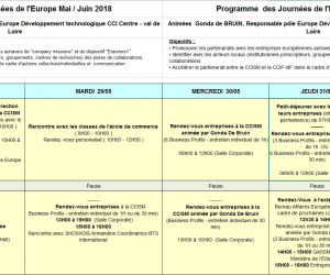 Programme journées de l'Europe 2018