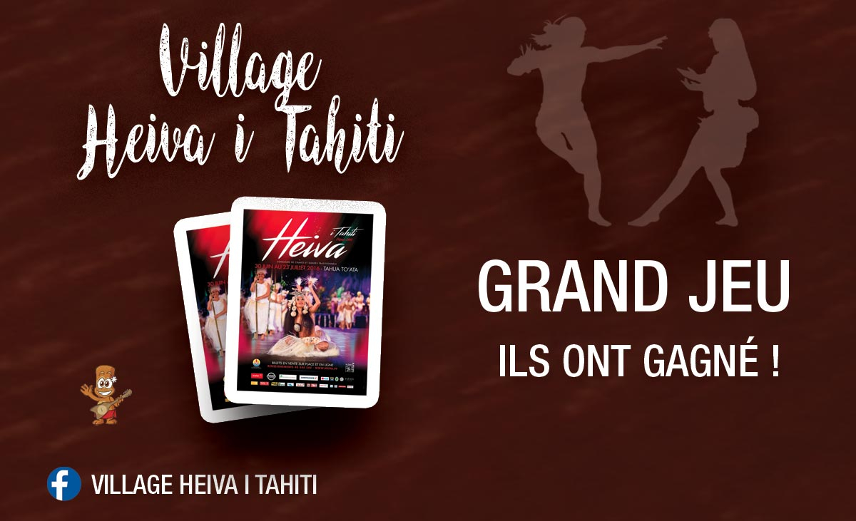 Gagnants jeu village heiva i tahiti