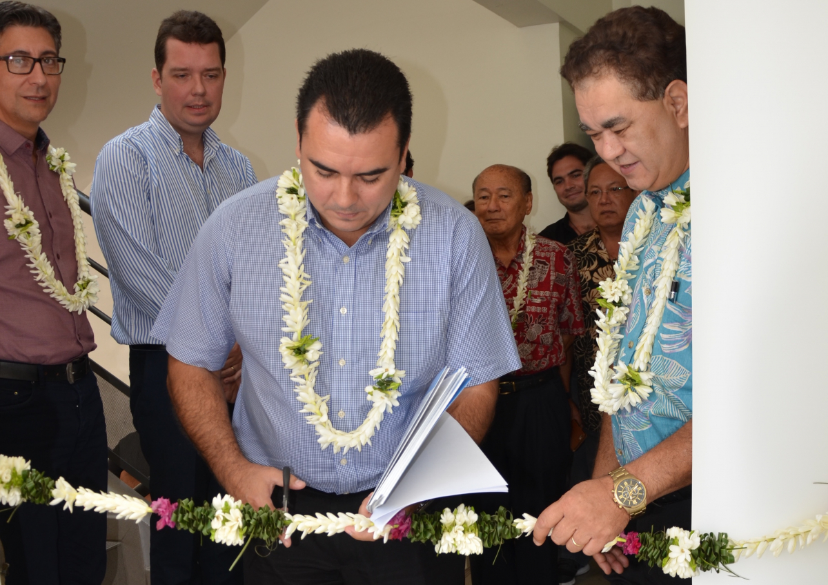 Le Ministre de la Relance économique et le président de la CCISM ont inauguré la nouvelle salle Poly3D