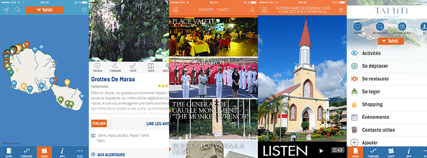 Les applis de Tahiti Tourisme