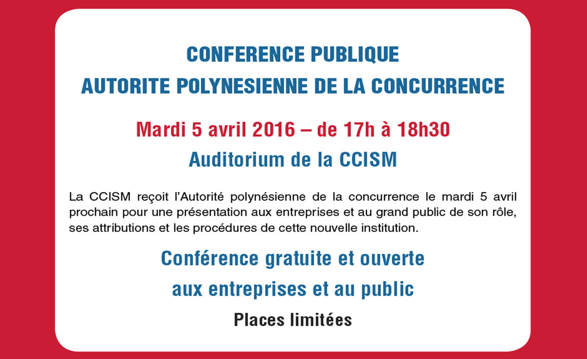 Conférence de l'Autorité polynésienne de la concurrence