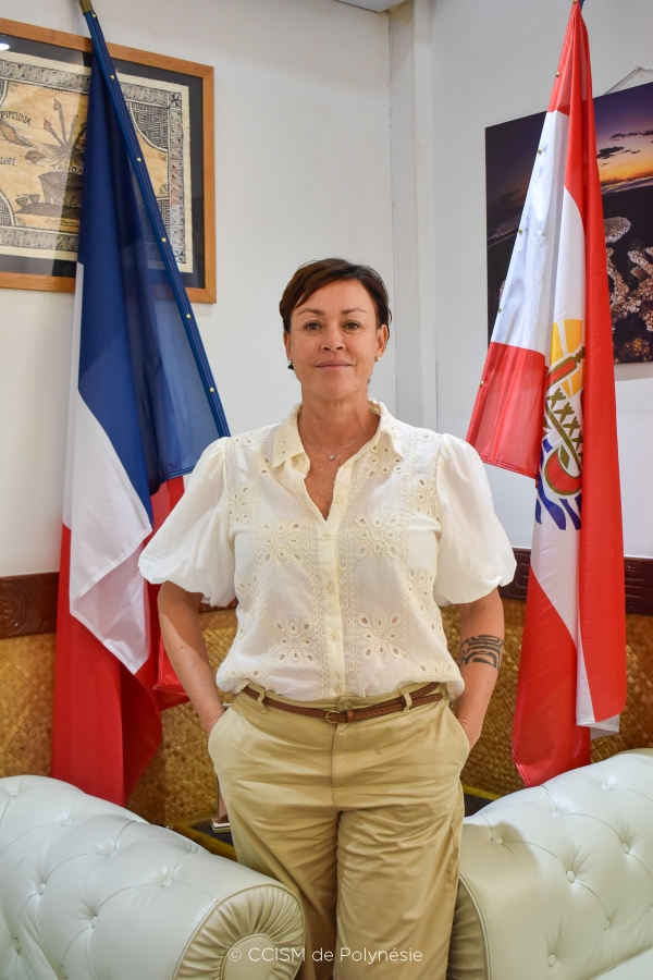 Portrait de Terainui HAMBLIN-ELLACOTT, Présidente de la Chambre de commerce, d’industrie, des services et des métiers de Polynésie française Terainui HAMBLIN-ELLACOTT, Présidente de la Chambre de commerce, d’industrie, des services et des métiers de Polynésie française