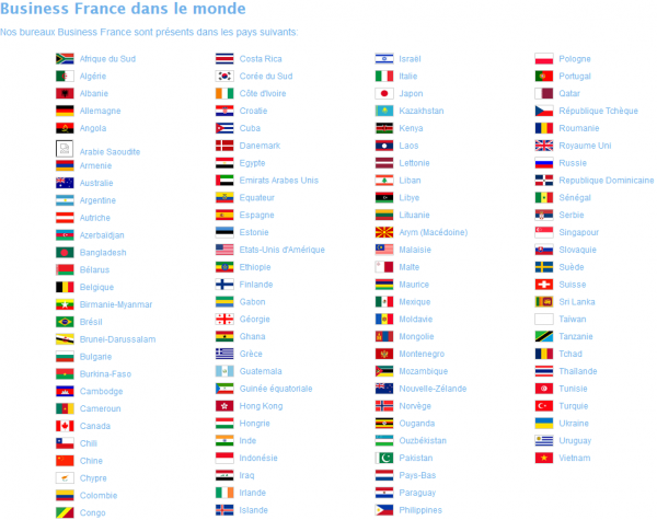 Découvrez l'implantation de Business France dans le monde